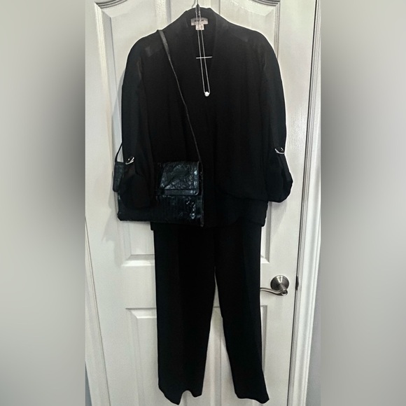 🖤”Proenza Schouler” Black Flat Front Pleated Wide Leg Pants🖤 - Picture 14 of 14